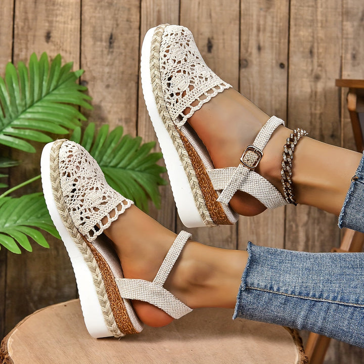 Women's Orthopaedic Crochet Espadrille Sandals Adjustable