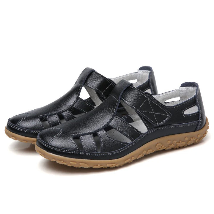 Women's Orthopaedic Retro Cutout Sandals Non-Slip Hook Loop