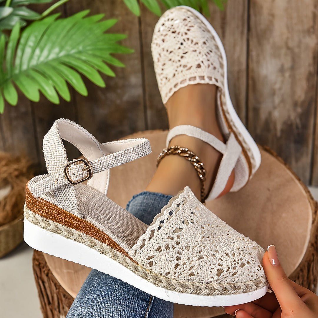 Women's Orthopaedic Crochet Espadrille Sandals Adjustable