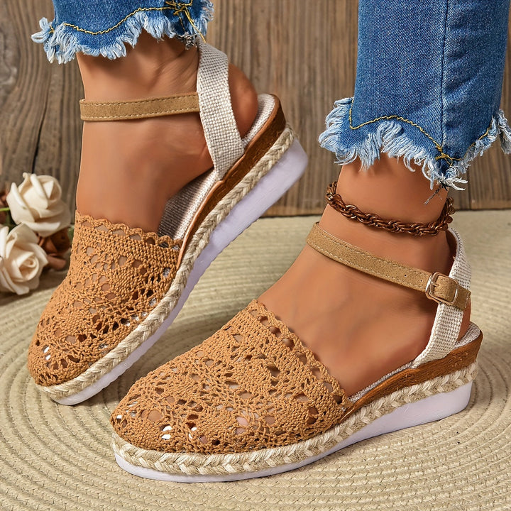 Women's Orthopaedic Crochet Espadrille Sandals Adjustable