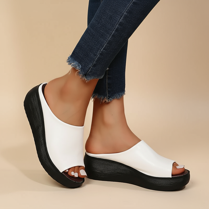 Women's Orthopaedic Platform Wedge Mule Sandals Slip-On