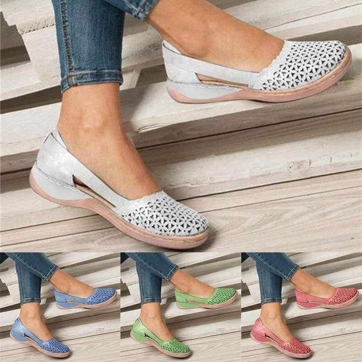 Women's Wide Fit Bunion Shoes Cutout Slip-On Shoes