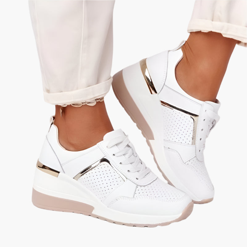 Women's Orthopaedic Wedge Trainer Shoes Lace-Up