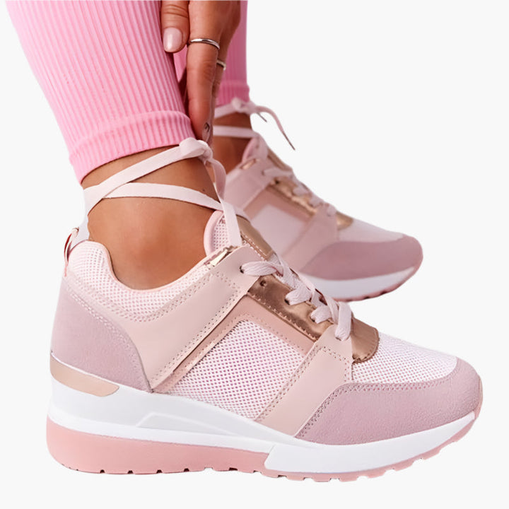 Women's Orthopaedic Wedge Trainer Shoes Lace-Up