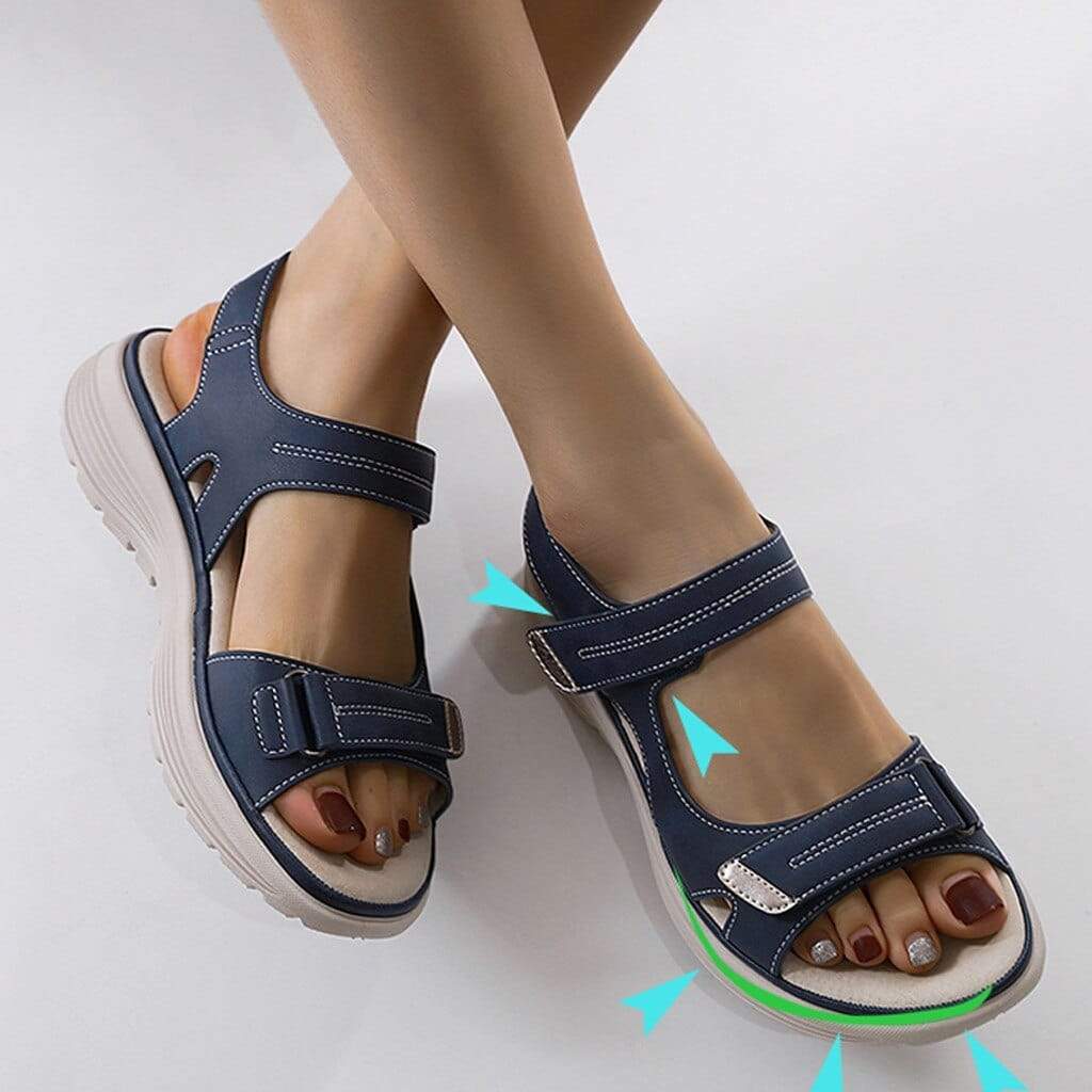 Women's Orthopaedic Hook-and-Loop Strap Platform Walking Sandals