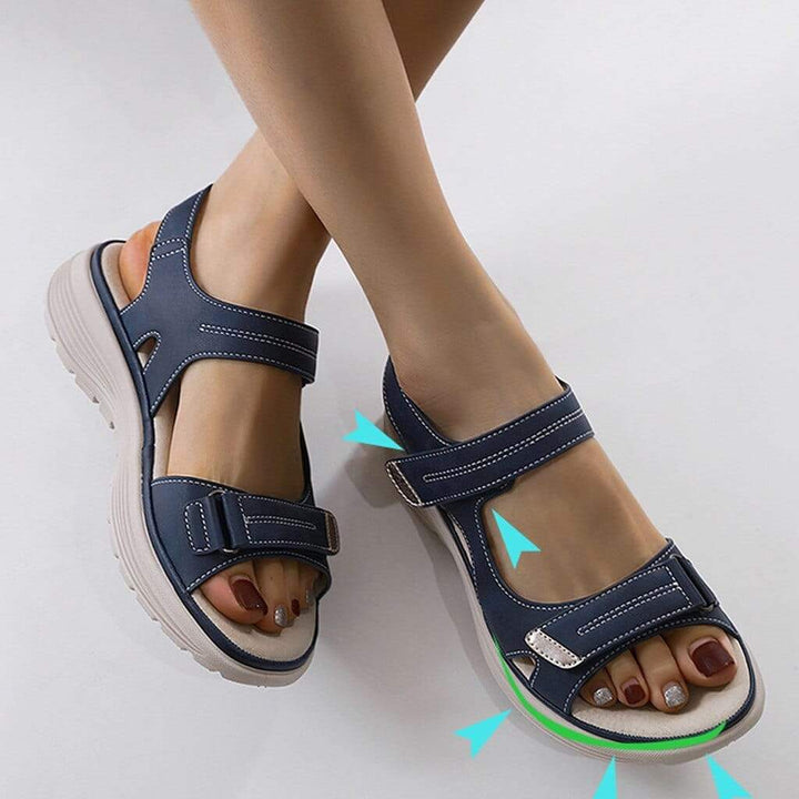 Women's Orthopaedic Hook-and-Loop Strap Platform Walking Sandals