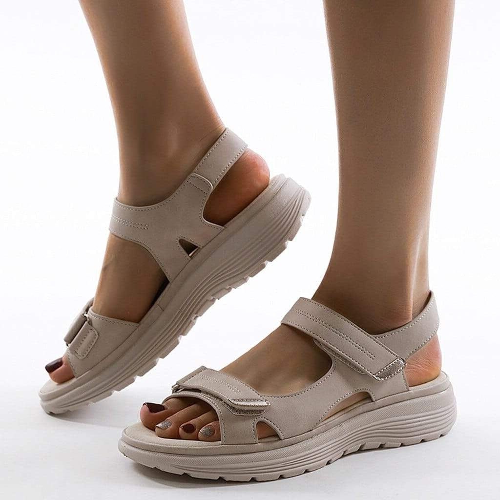 Women's Orthopaedic Hook-and-Loop Strap Platform Walking Sandals